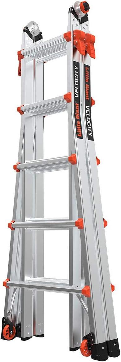 Velocity 22 Ft Aluminum Multi-Position Ladder with Wheels