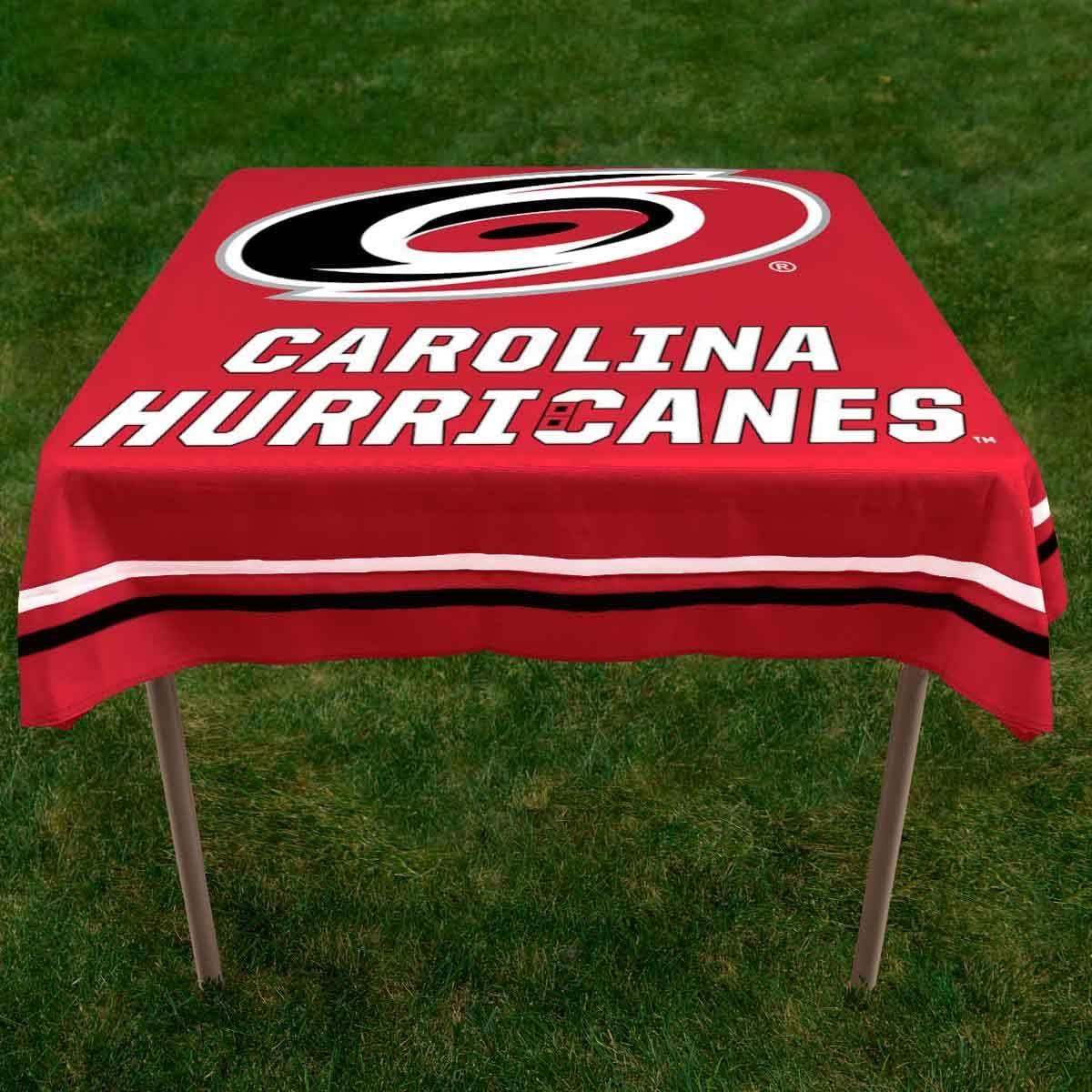 Carolina Hurricanes Red Polyester Square Tablecloth