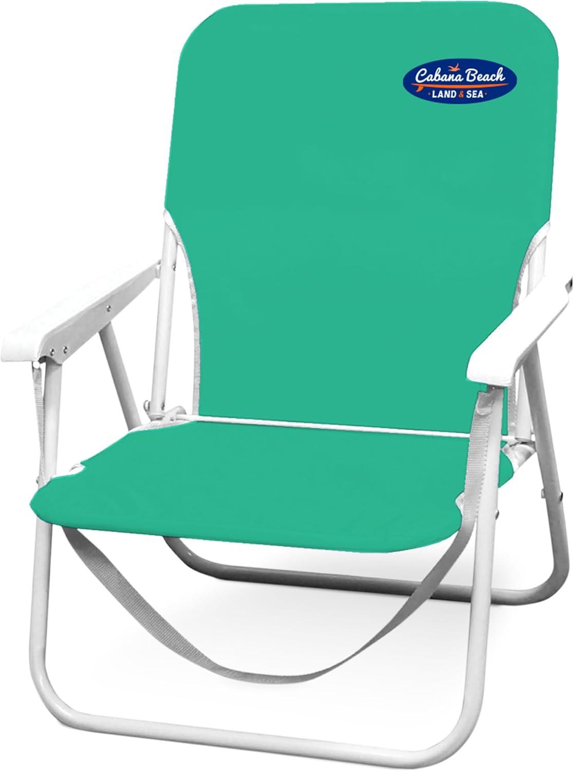 Biscay Green Lightweight Folding Beach Camping Chair with Arms