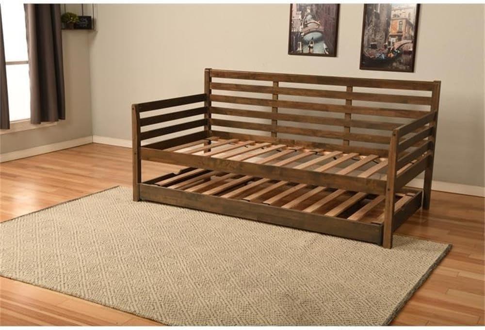 Kodiak Furniture Twin to King Size Daybed in Wood in Rustic Walnut