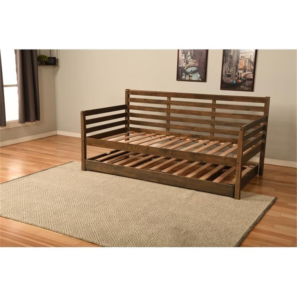 Kodiak Furniture Twin to King Size Daybed in Wood in Rustic Walnut