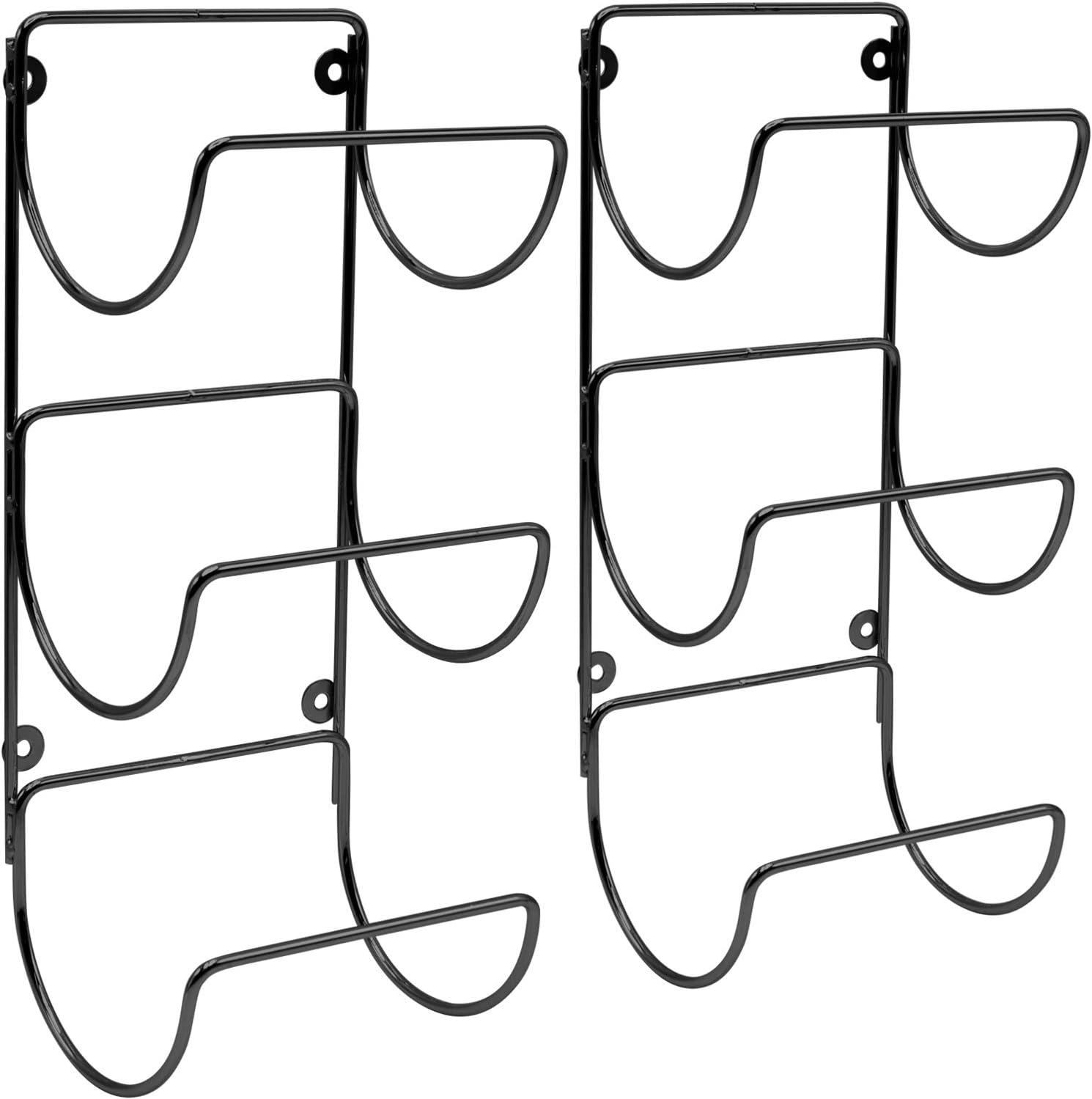 Black Iron Wall Mounted 6-Tier Towel Holder Set