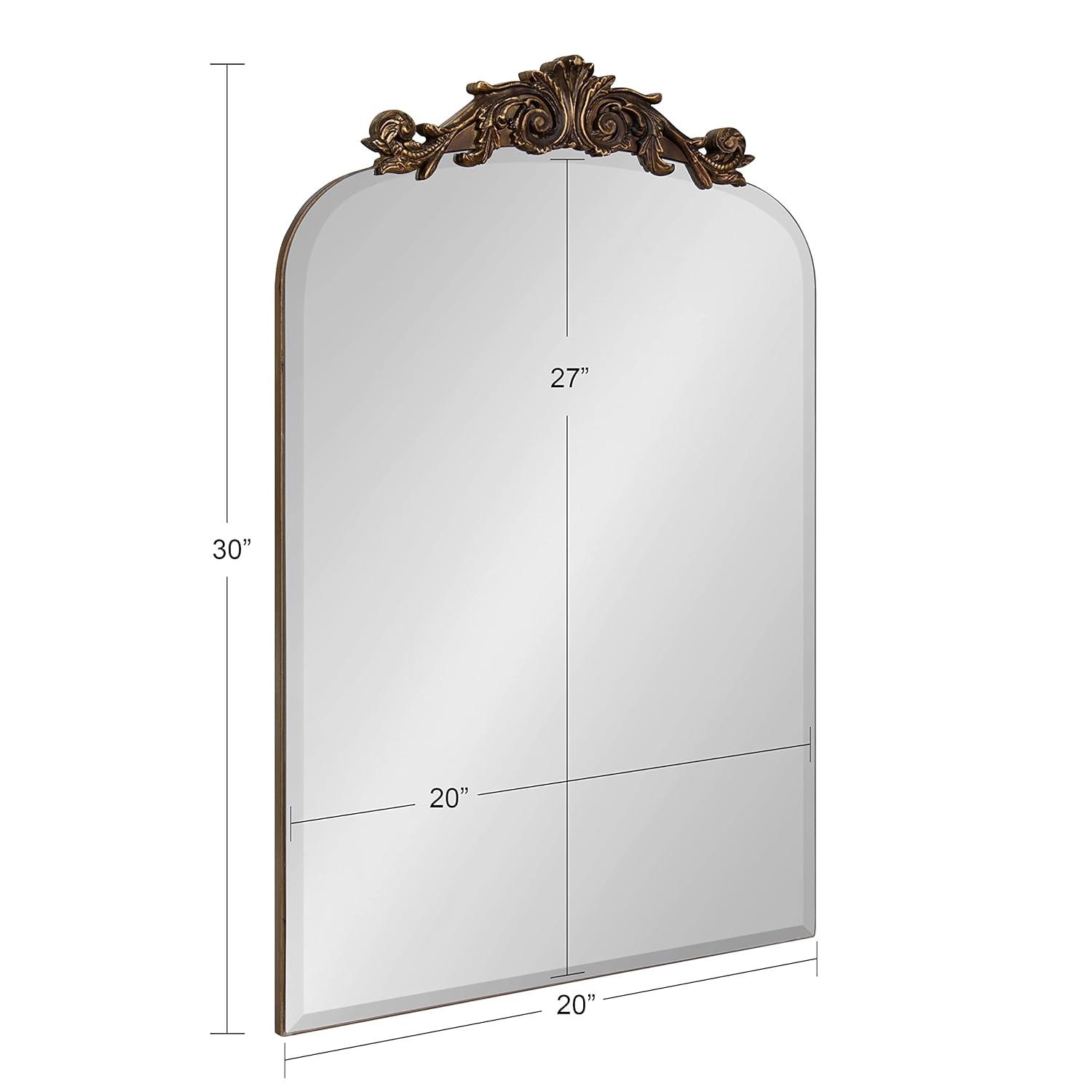 Kate and Laurel Arendahl Glass Arch Mirror, 20x30, Gold