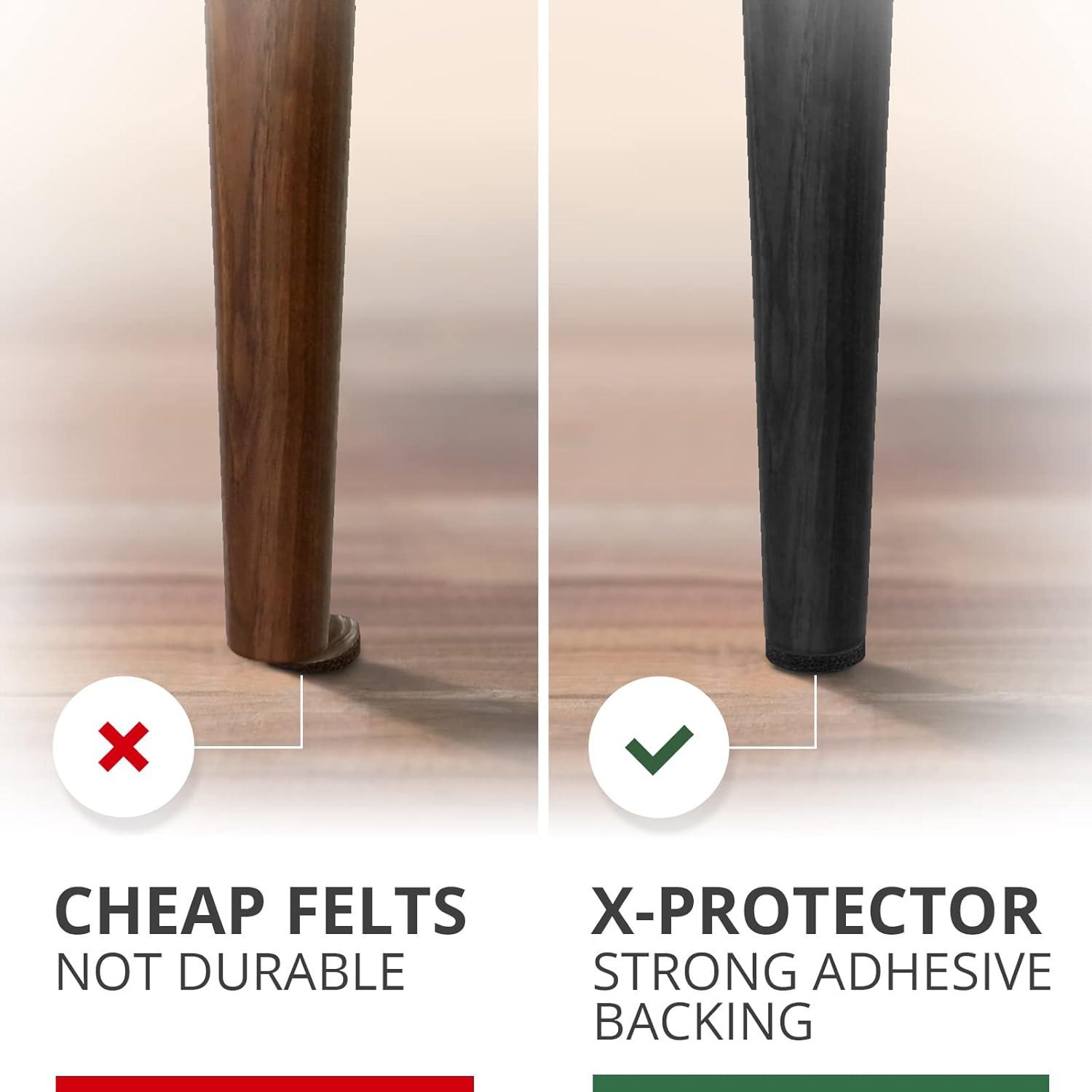 235-Piece Brown and Black Felt Furniture Pads Set