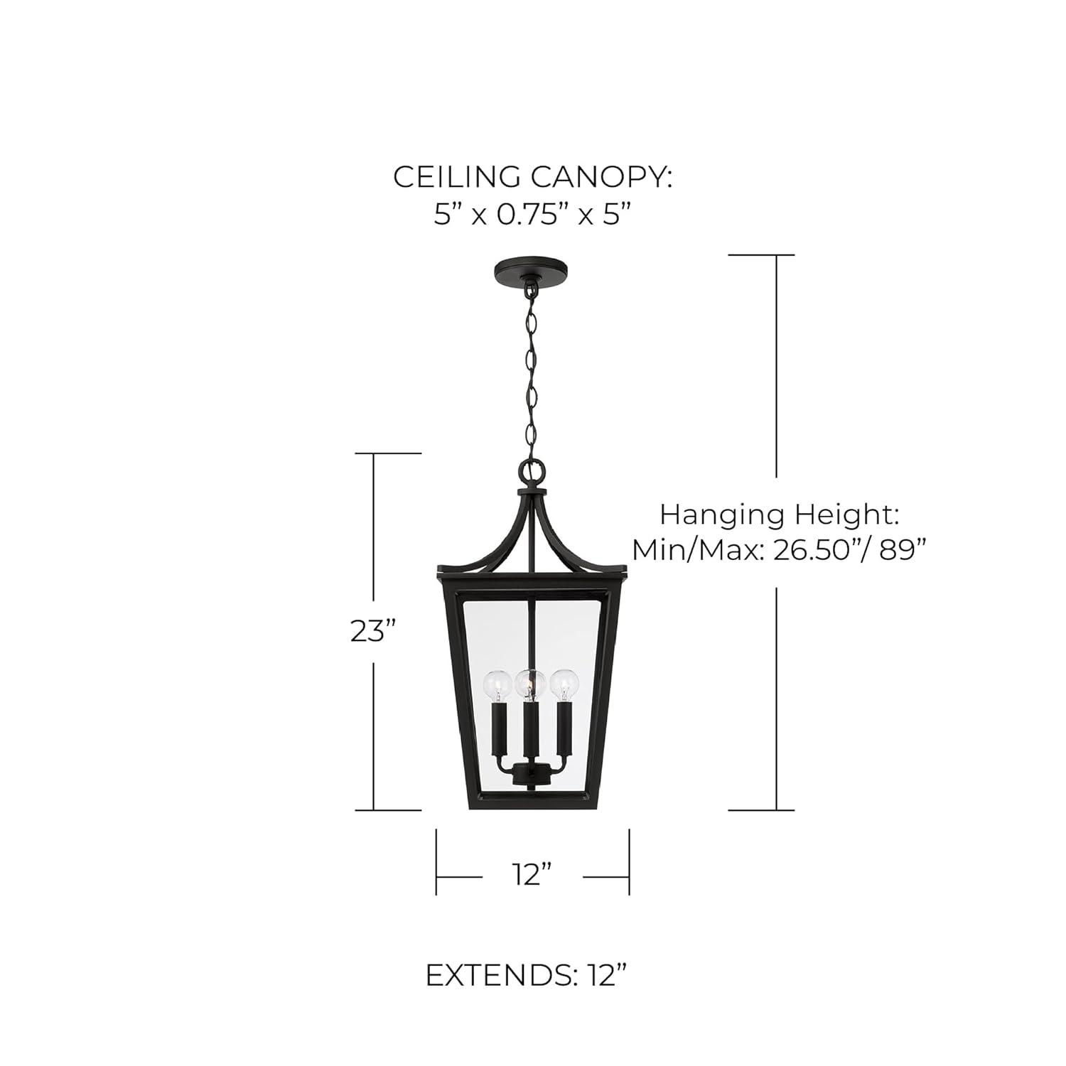 Capital Lighting Adair 4 - Light Pendant in  Black