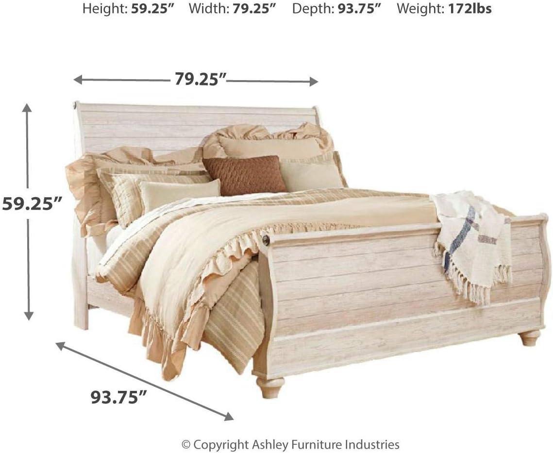 Transitional King Sleigh Bed in Two-Tone Beige Wood