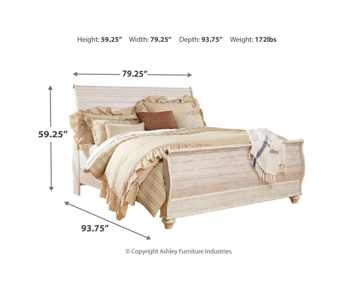 Transitional King Sleigh Bed in Two-Tone Beige Wood
