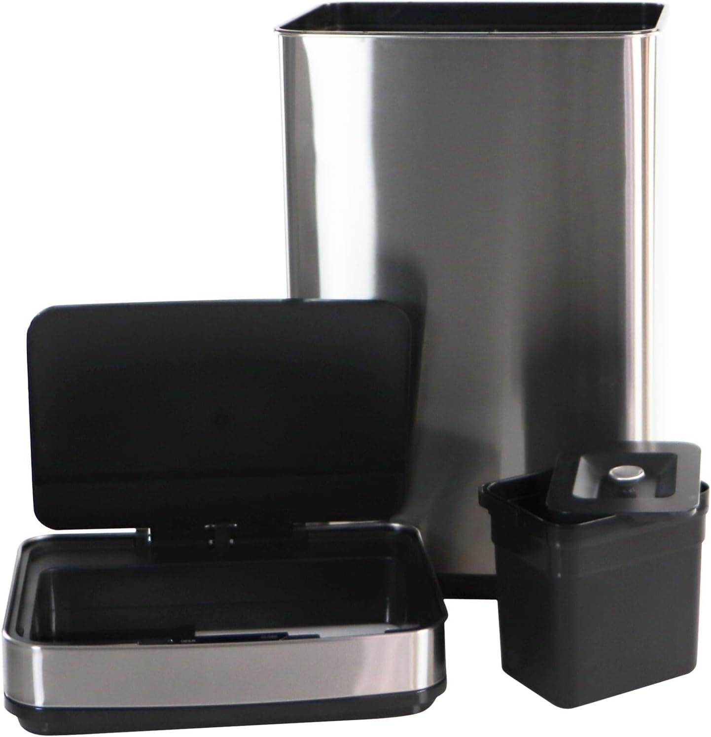 Hanover Plastic Motion Sensor Kitchen Trash Can - 16 Gallons