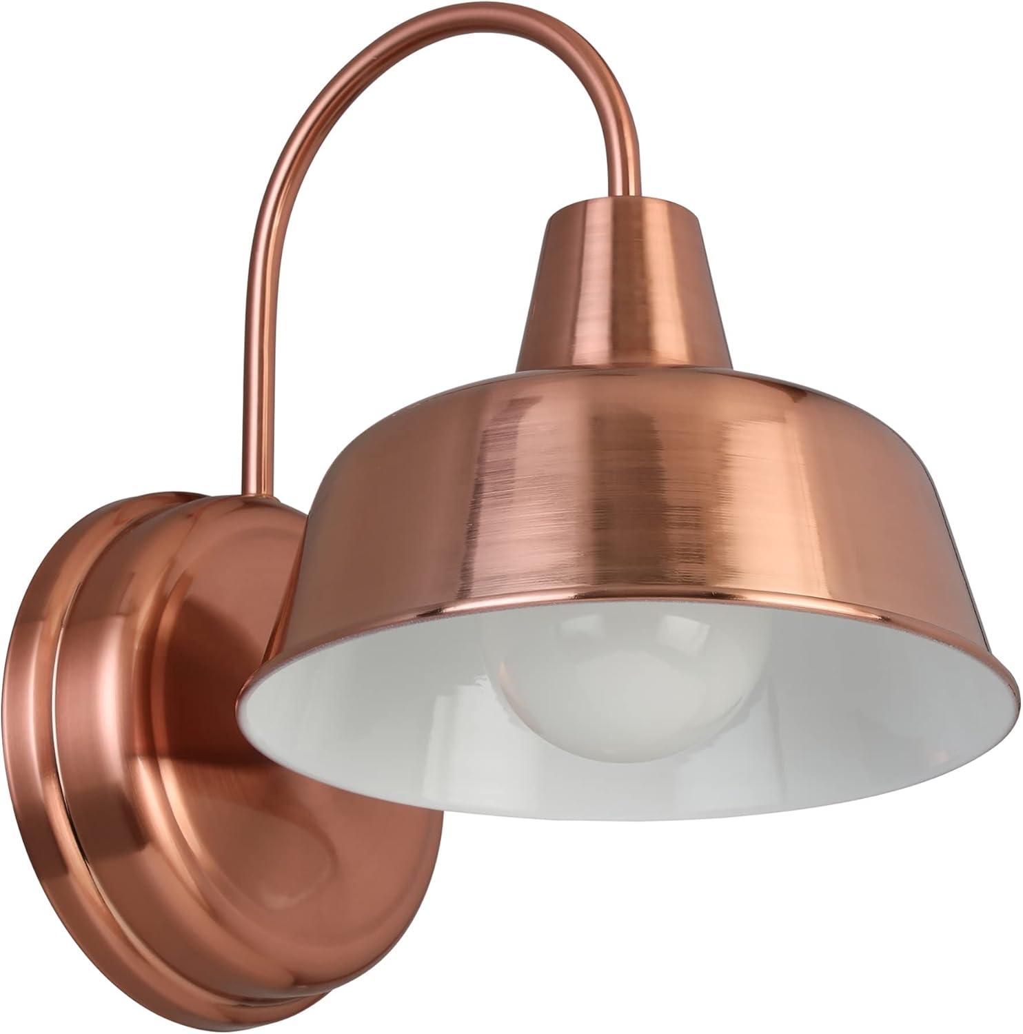 Mason Rustic Copper Bell-Shaped Outdoor Wall Sconce