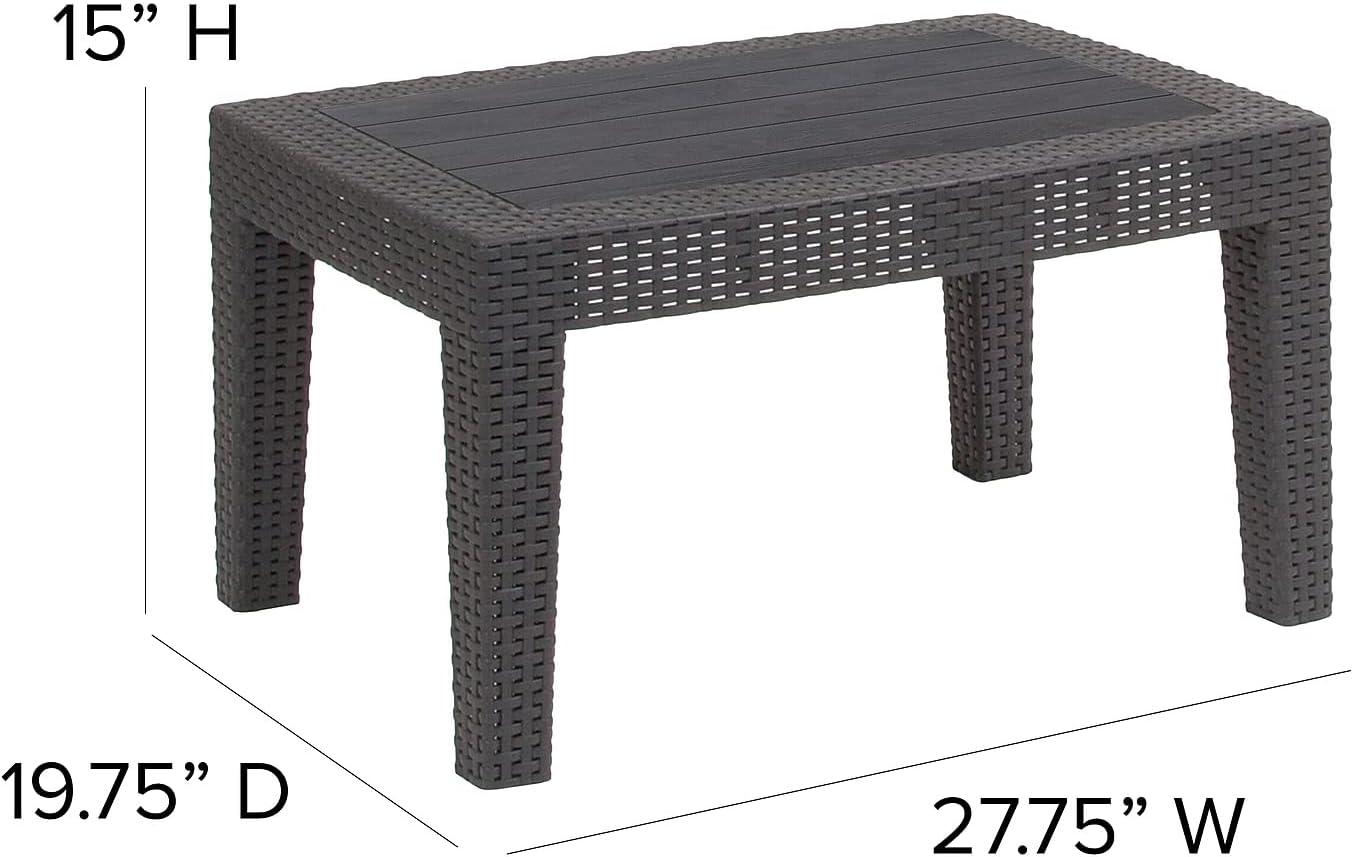 Flash Furniture Rattan Coffee Table