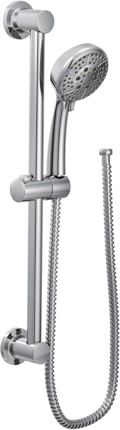 Chrome Adjustable Handheld Showerhead with Slide Bar