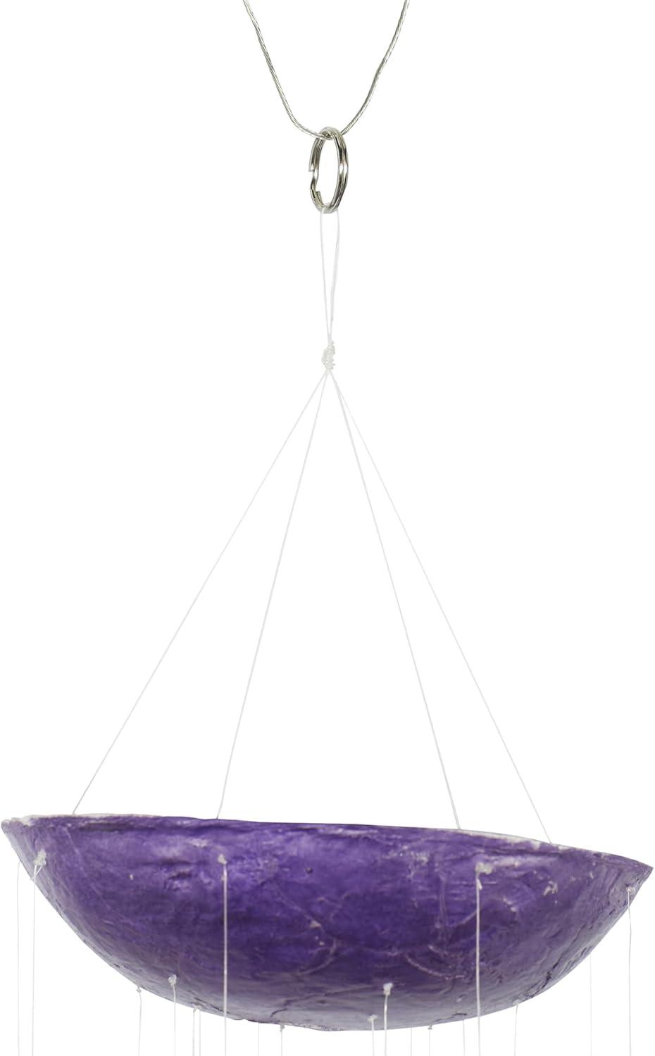 DecMode 27" Purple Capiz Shell Waterfall Windchime