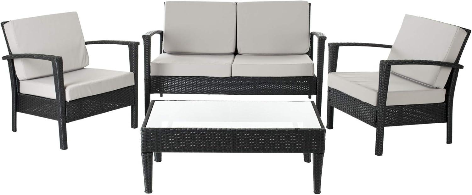 Piscataway Set - Indoor/Outdoor - FOX6006 - Black/Grey - Safavieh