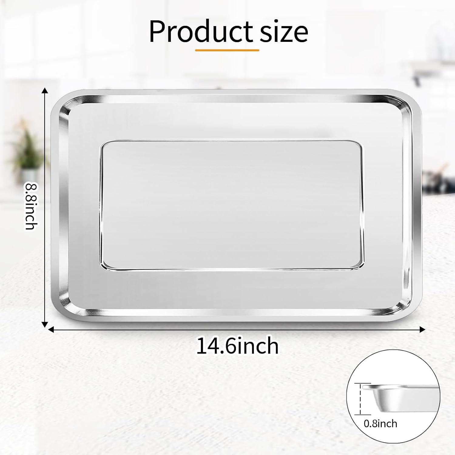 GCQ Air Fryer Wire Rack for 26 QT Extra Large Air Fryer, 12.5''*11.5'' Stainless Steel Air Fryer Accessories Roasting Steamer Grill Racks