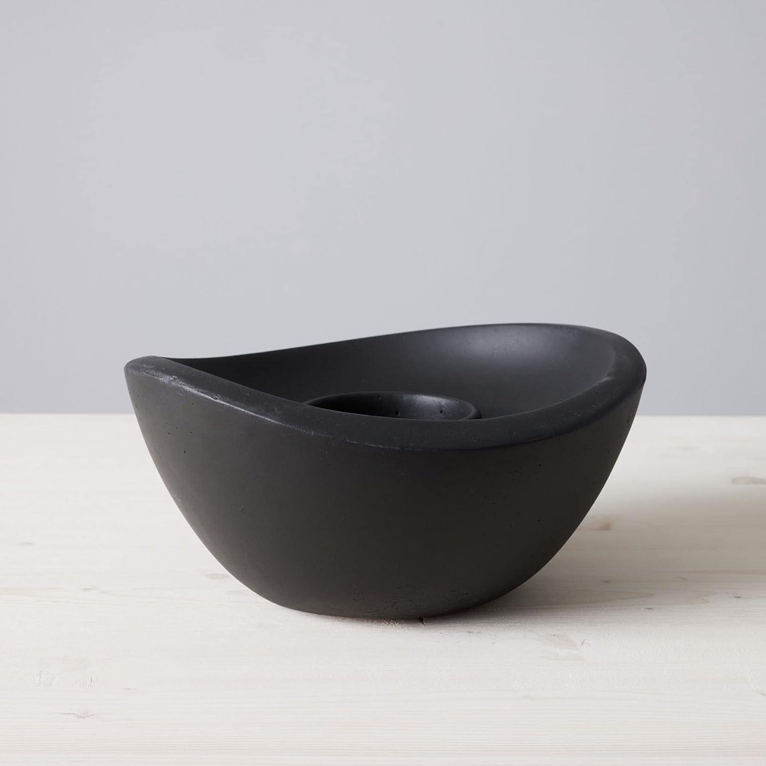 TerraFlame TerraFlame Wave Concrete Table Top Gel Fuel Fire Bowl - Indoor and Outdoor Use