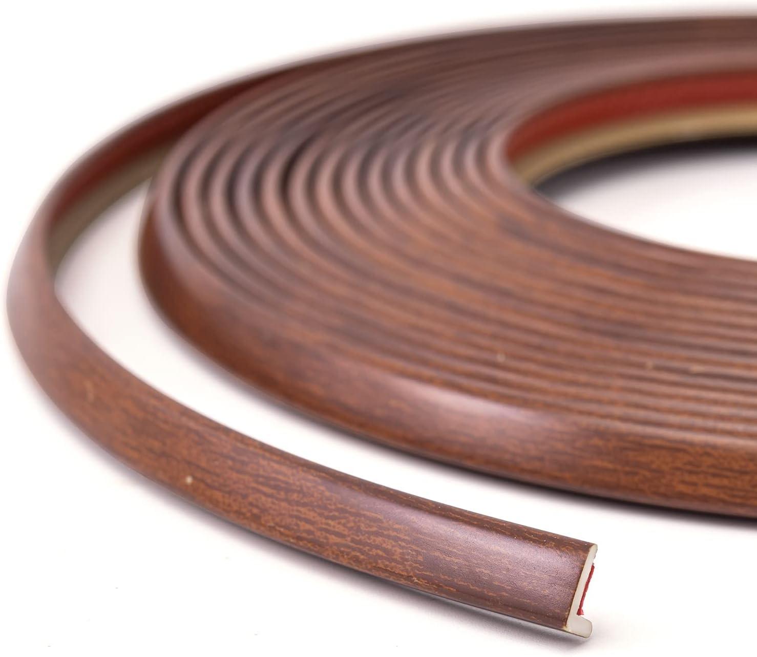 Art3d 20ft Outside Vinyl Corner Trim Peel and Stick for Tile and Wall Edges, Furniture Decoration (Grey Oak)