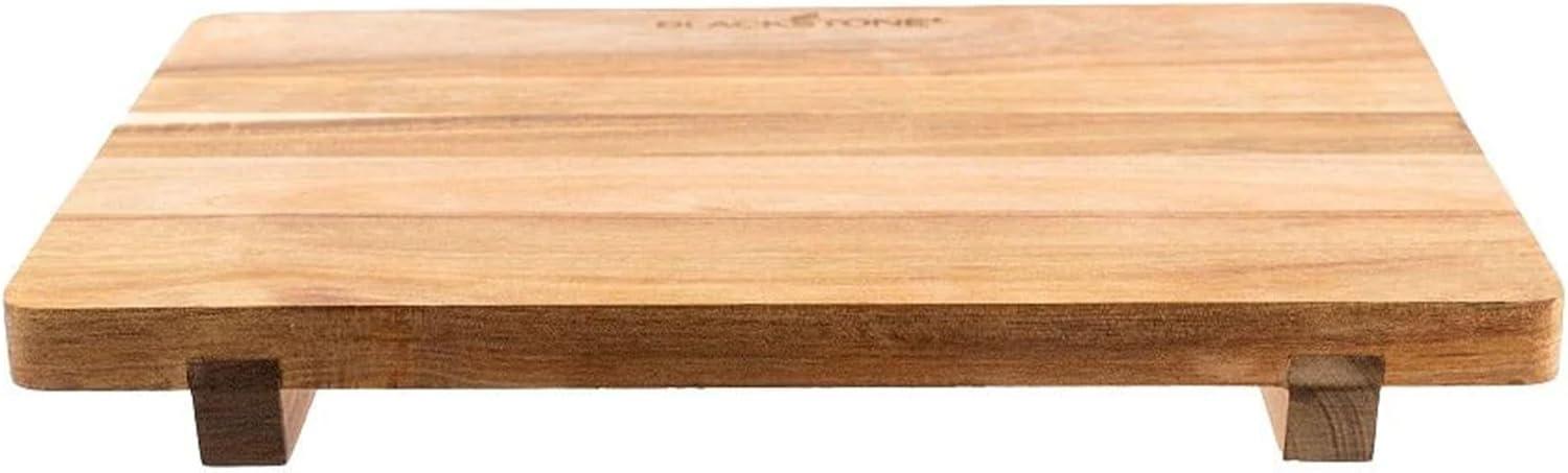 Blackstone Natural Acacia Wood Rectangular Cutting Board with Feet, 17 x 12 Inch