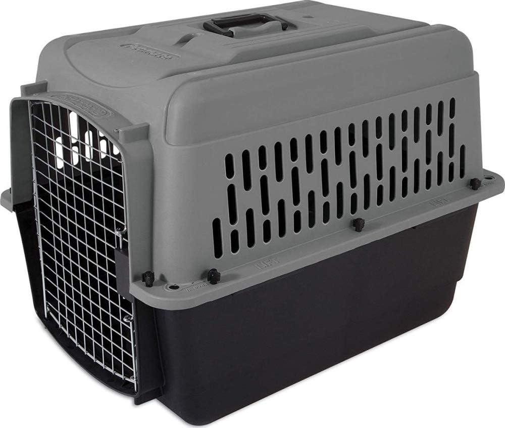 Aspen Pet 28" Gray and Black Airline Approved Travel Kennel