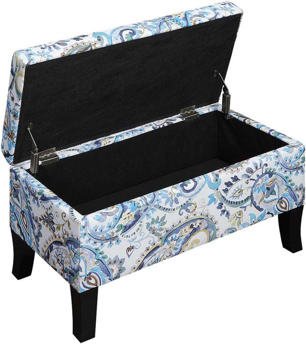 Convenience Concepts Designs4Comfort Winslow Storage Ottoman, Paisley Fabric