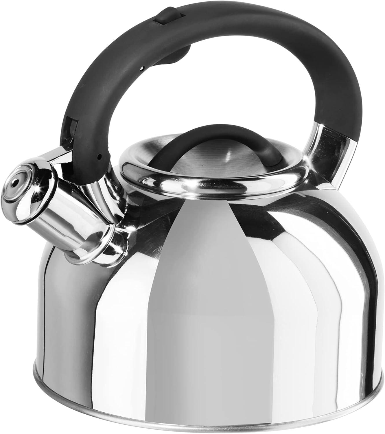 Oggi Brew Stainless Steel Whistling Tea Kettle (1.9 lt, 64 oz)