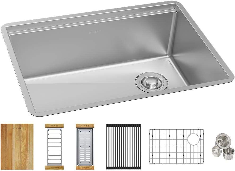 Crosstown 26" L x 19" W Undermount Kitchen Sink with Sink Grid