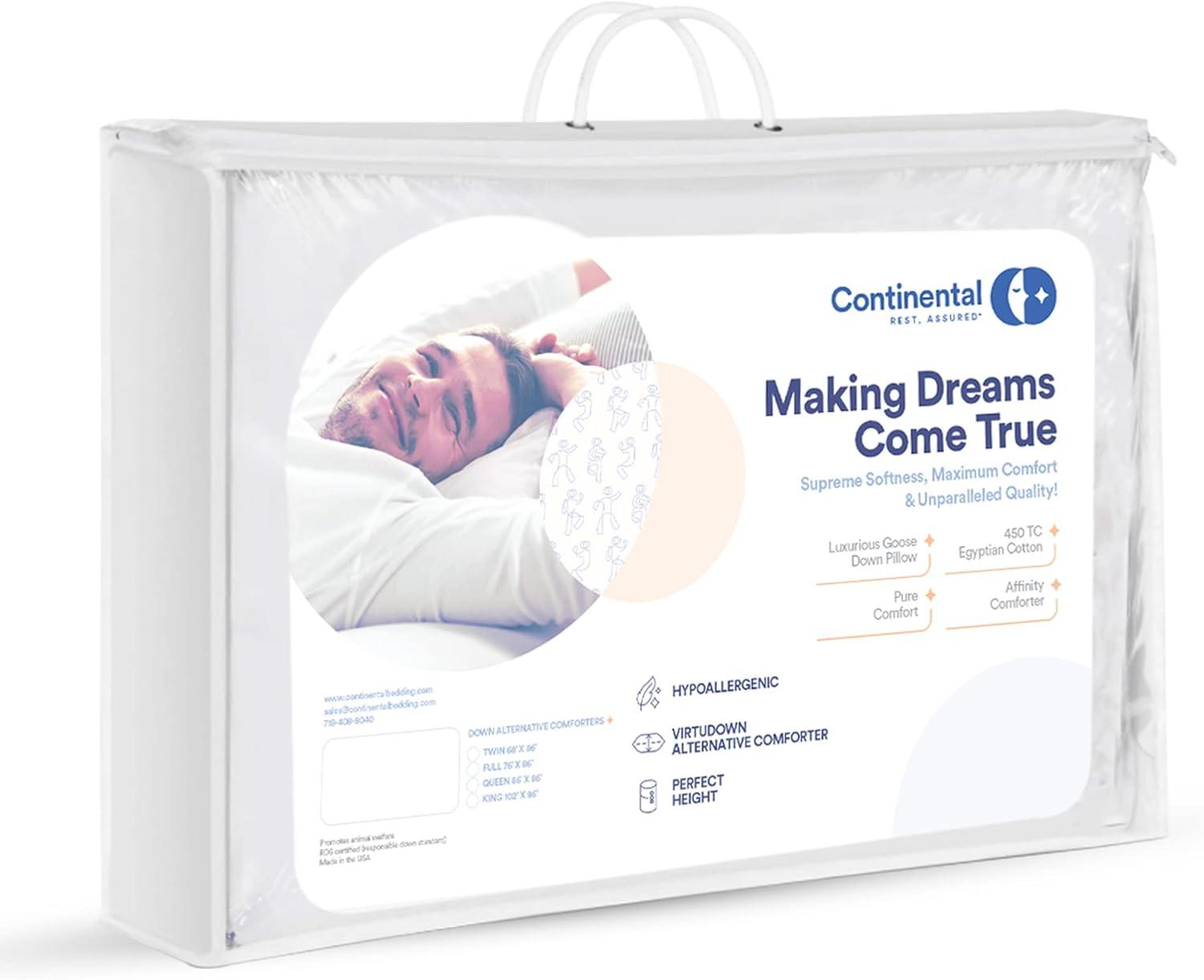 Continental Bedding Affinity All Season Down Alternative Duvet Insert Comforter Twin Size