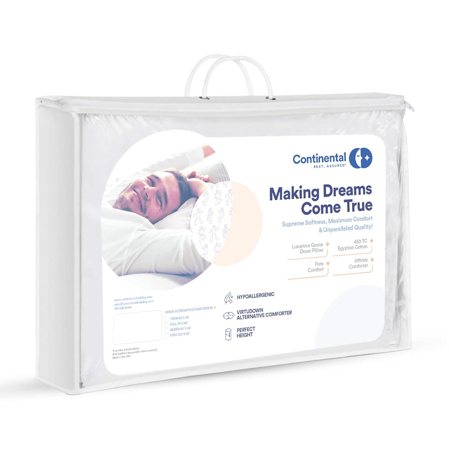 Continental Bedding Affinity All Season Down Alternative Duvet Insert Comforter Twin Size