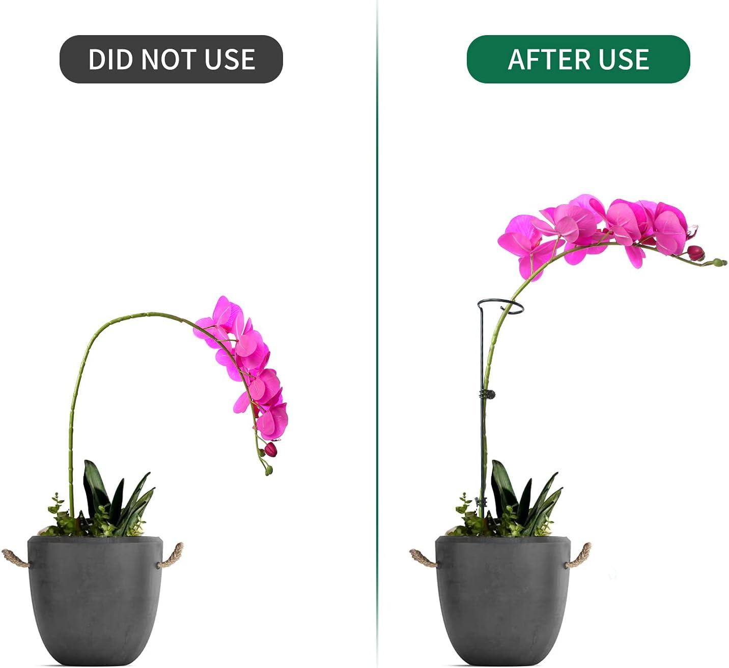 12 Pack Plant Stakes, 24 inch Plant Support Stakes, with 24 Pcs Plant Clips, Green, for Garden