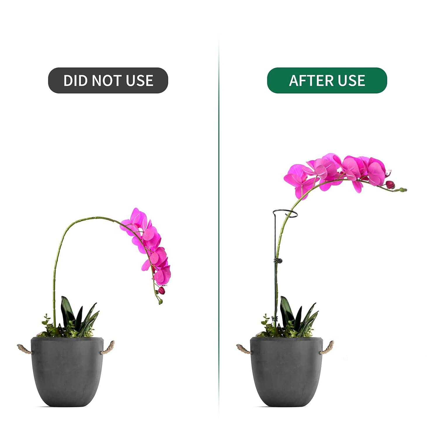 12 Pack Plant Stakes, 24 inch Plant Support Stakes, with 24 Pcs Plant Clips, Green, for Garden