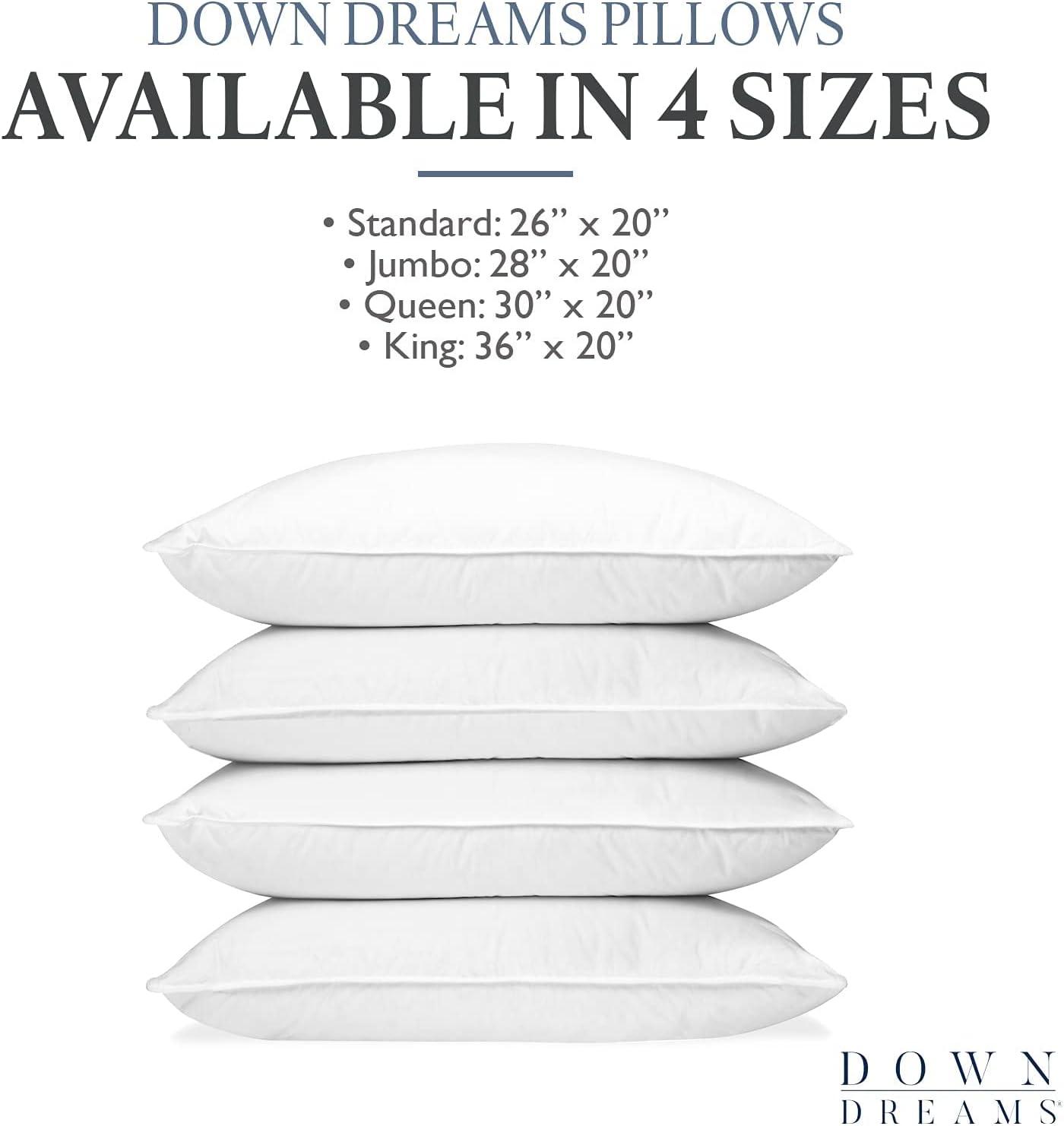 Down Dreams Classic Jumbo Pillow Set of 2