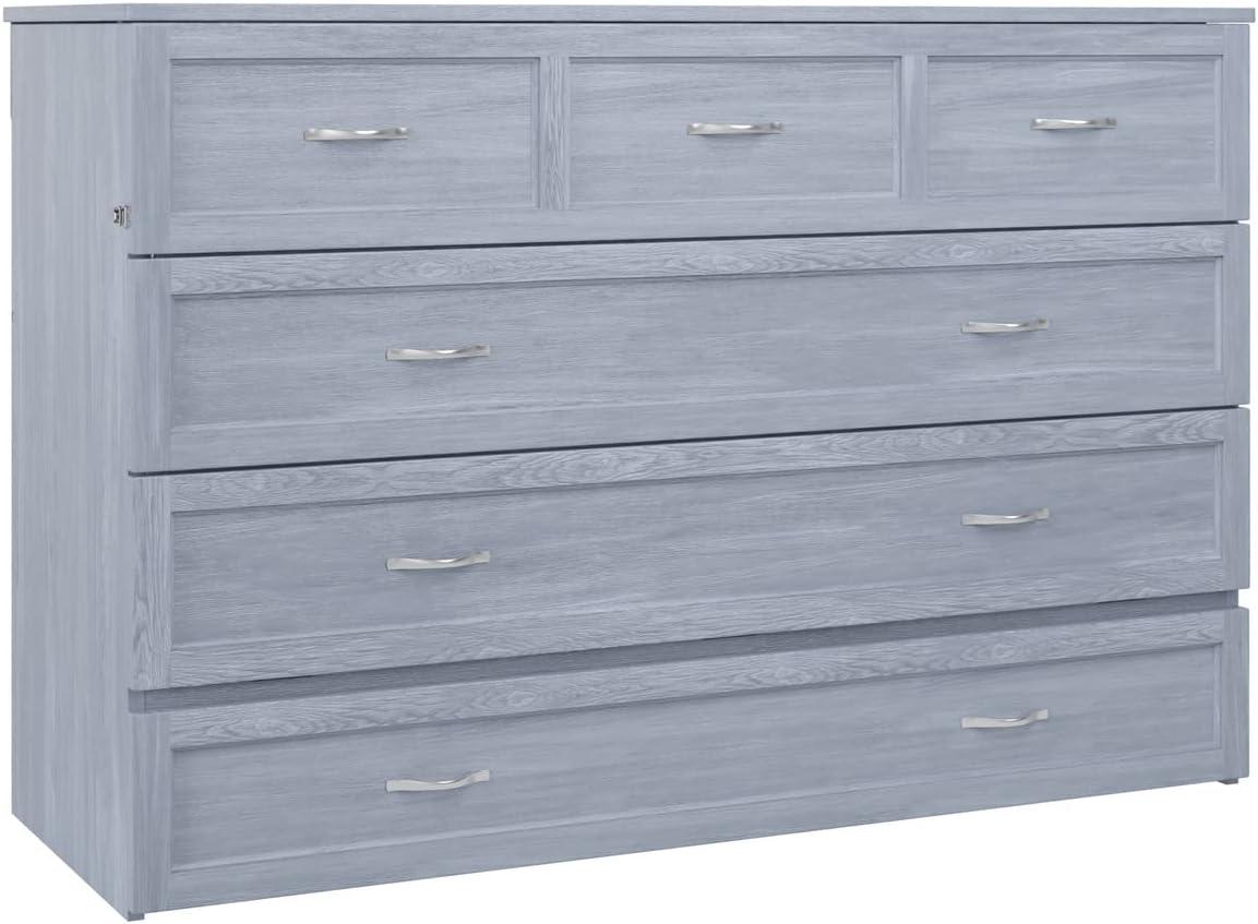 Northfield Driftwood Queen Murphy Bed Chest with Built-in Charger