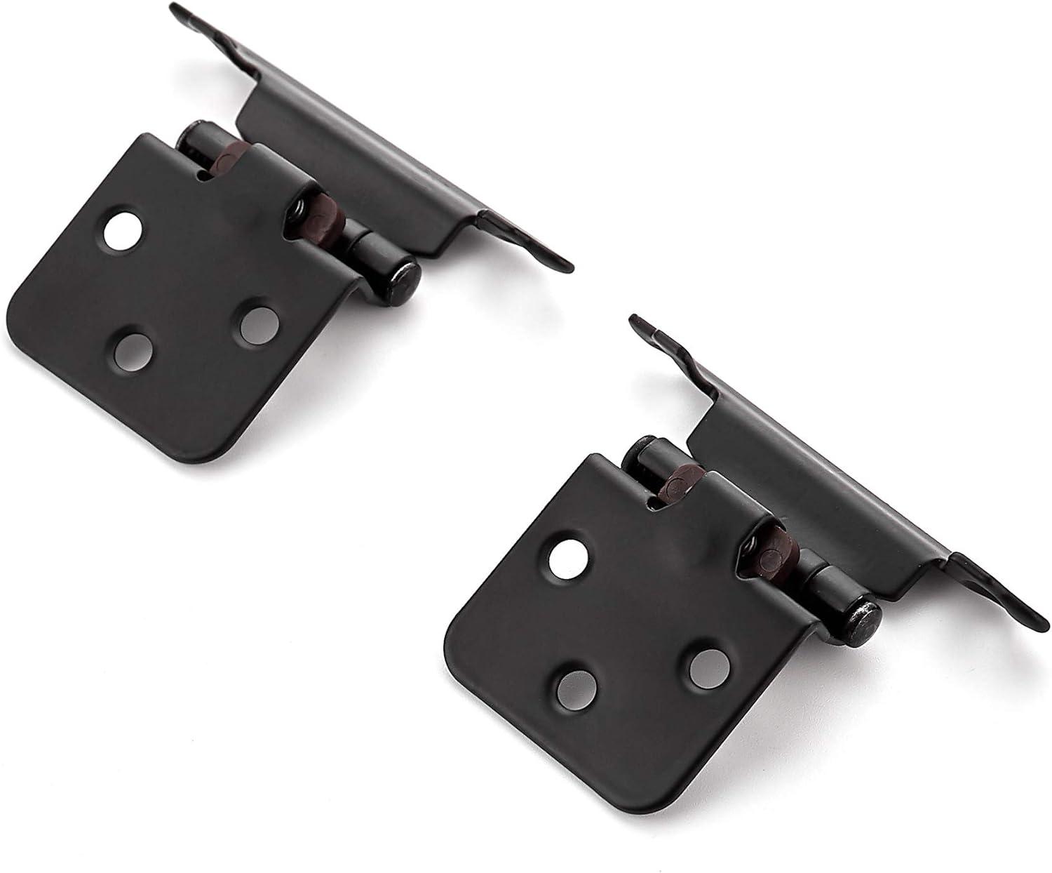 Matte Black Semi-Concealed Self-Closing Cabinet Hinges