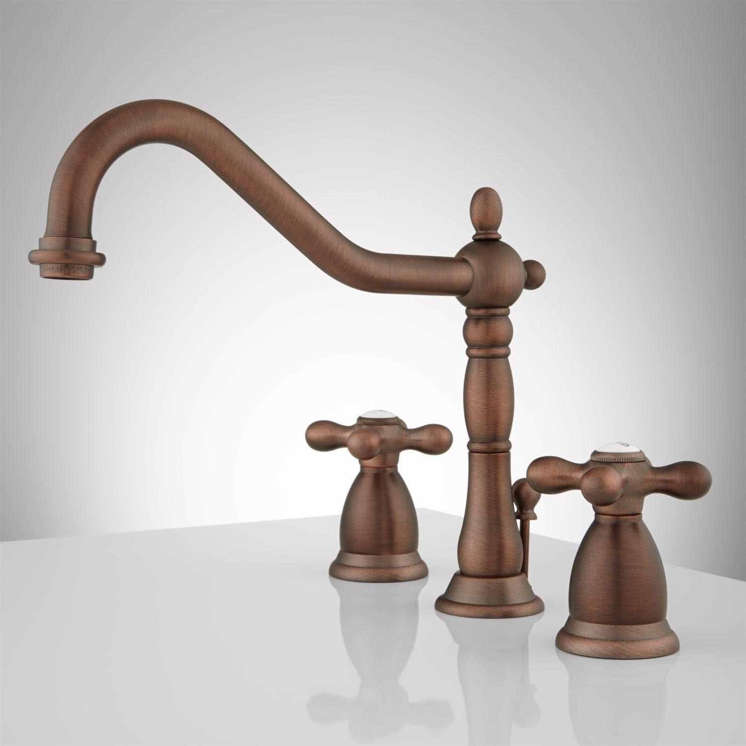 Victorian Widespread Bathroom Faucet with Cross Handles