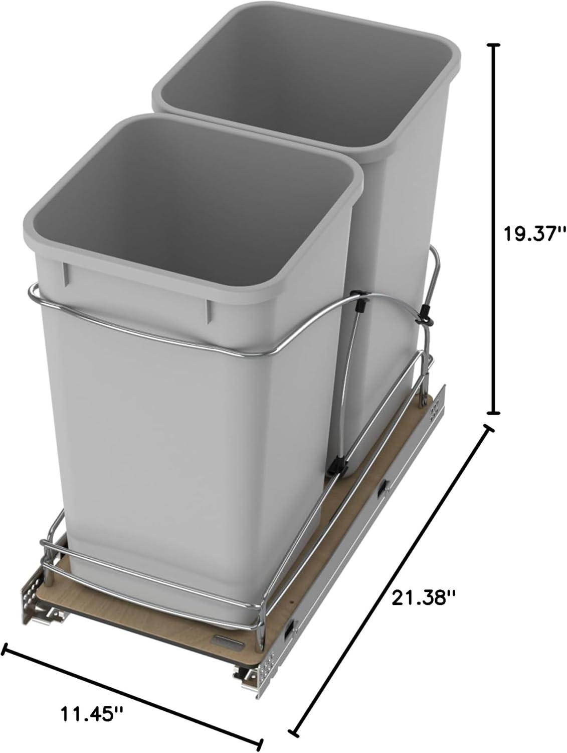 Rev-A-Shelf Rev-A-Shelf Double 27 qt. Pullout Trash Containers