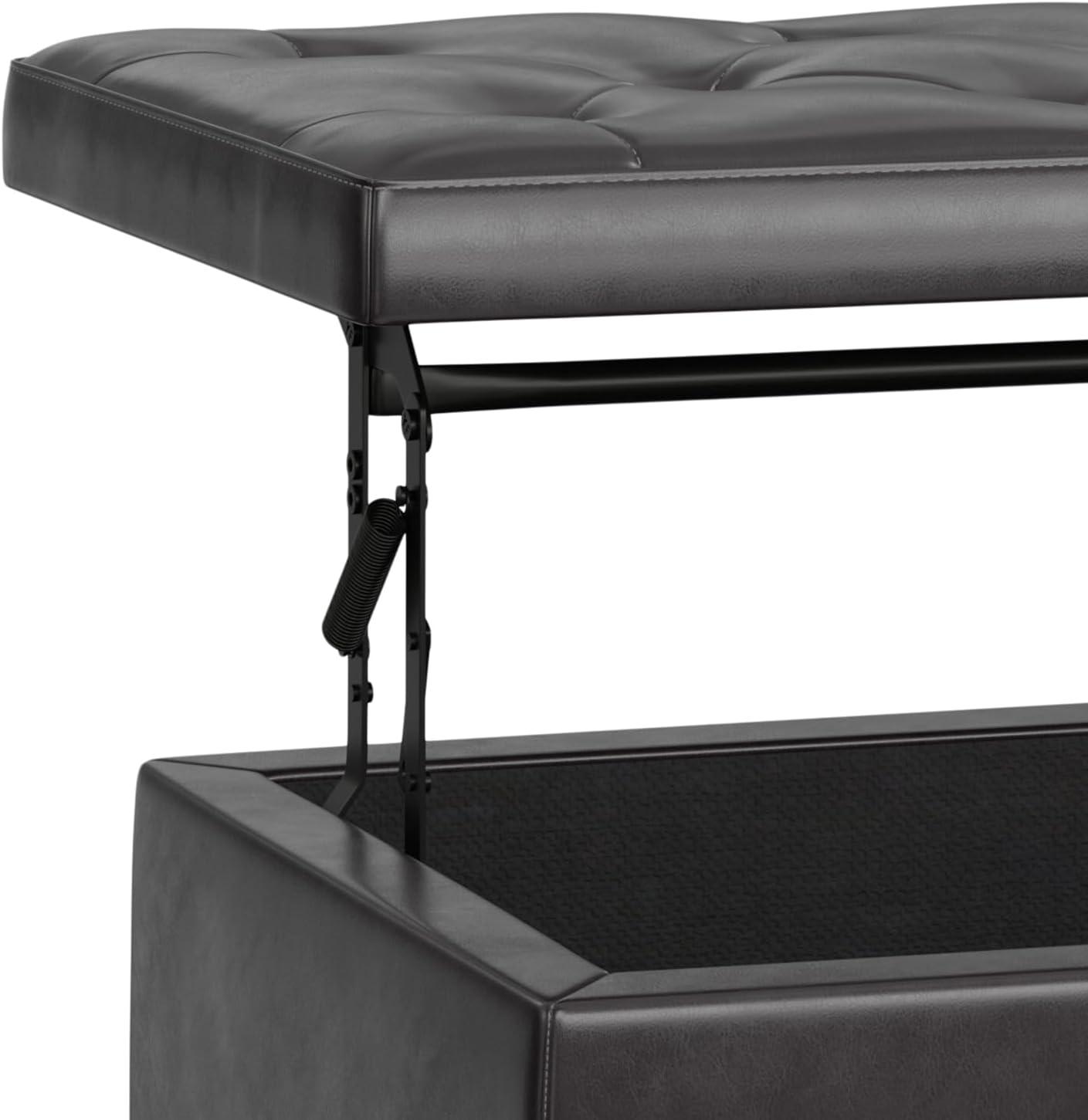 Hamilton Faux Leather Storage Ottoman