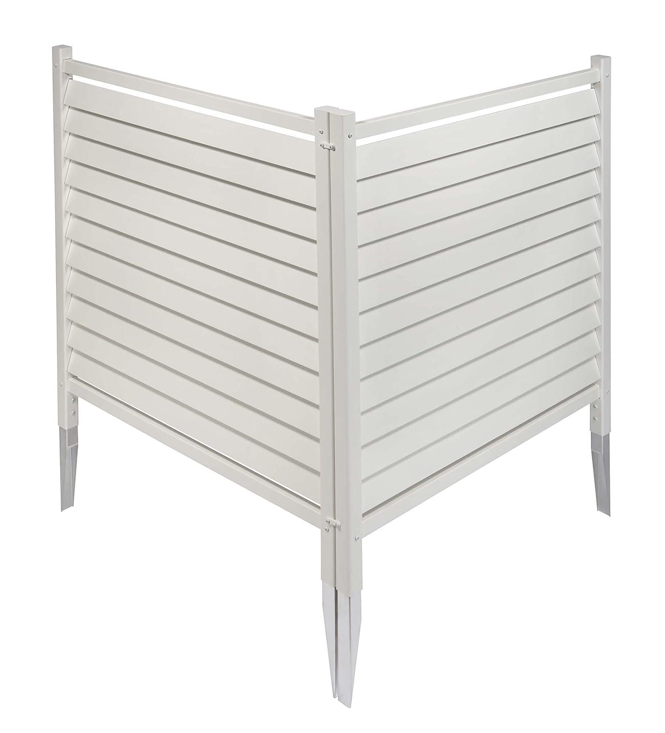 Enclo 44in H x 36in W (2 Panels) No Dig Enclo Waverly Vinyl Privacy Screen, Outdoor Privacy Screen Panels, Trash Can Enclosure, Air Conditioner & Pool Equipment Enclosure