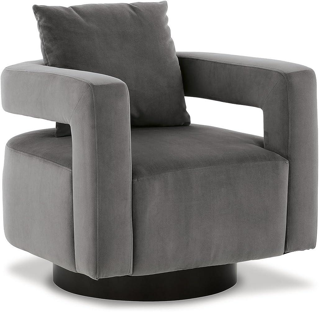 Signature Design by Ashley Contemporary Alcoma Swivel Accent Chair  Otter