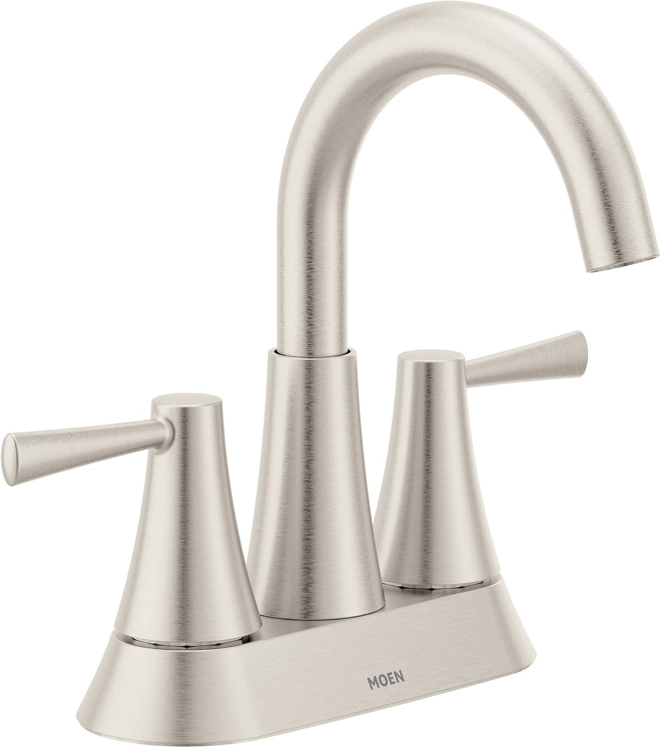 Ronan Spot Resist Brushed Nickel Two-Handle 4" Centerset Bathroom Faucet