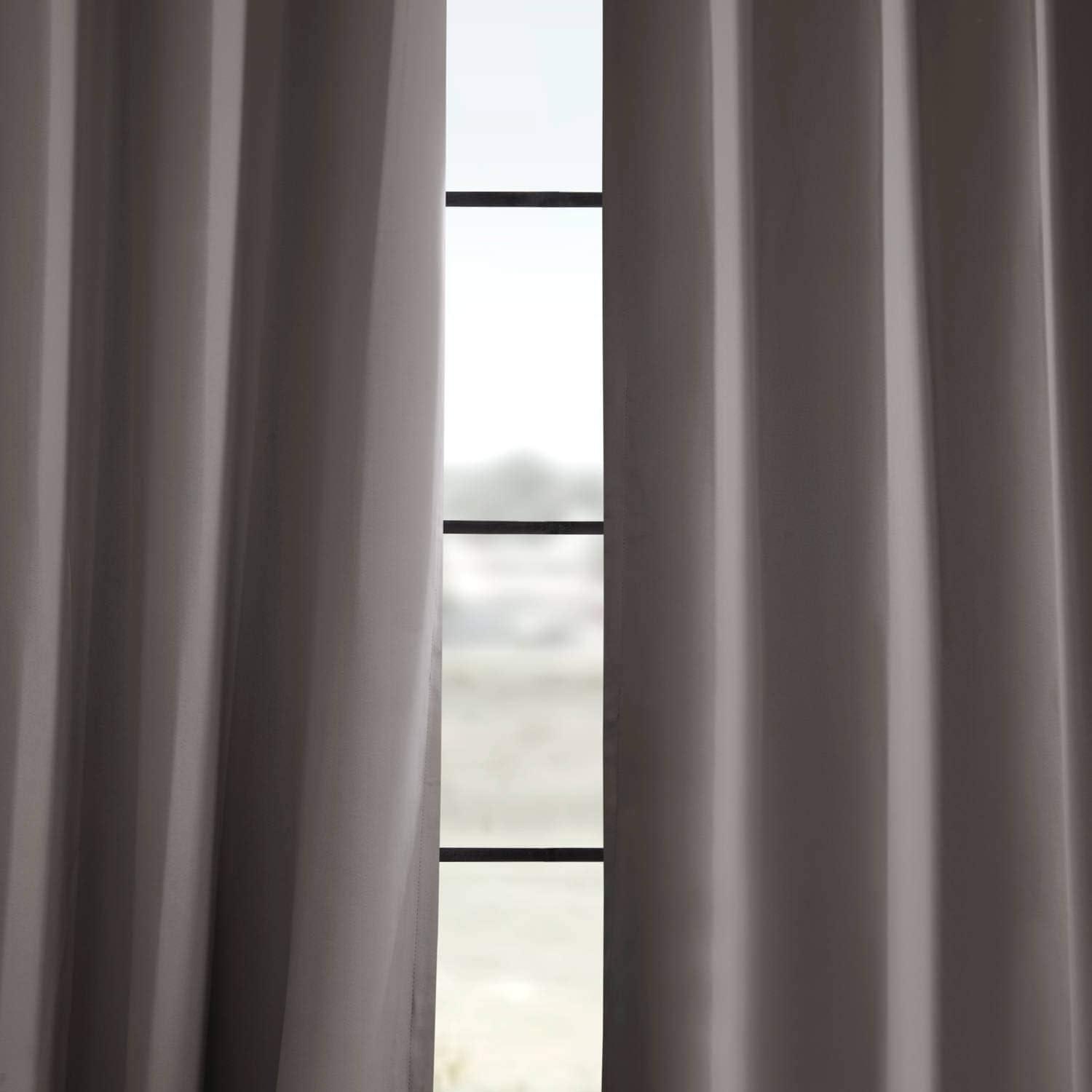 Neutral Grey Grommet Blackout Room Darkening Curtain (1 Panel), Neutral Grey, 50W X 63L