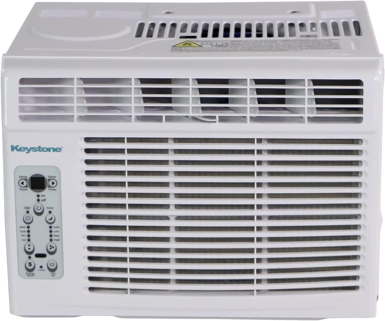 Keystone 5,000 BTU Window-Mounted Air Conditioner with Follow Me LCD Remote Control