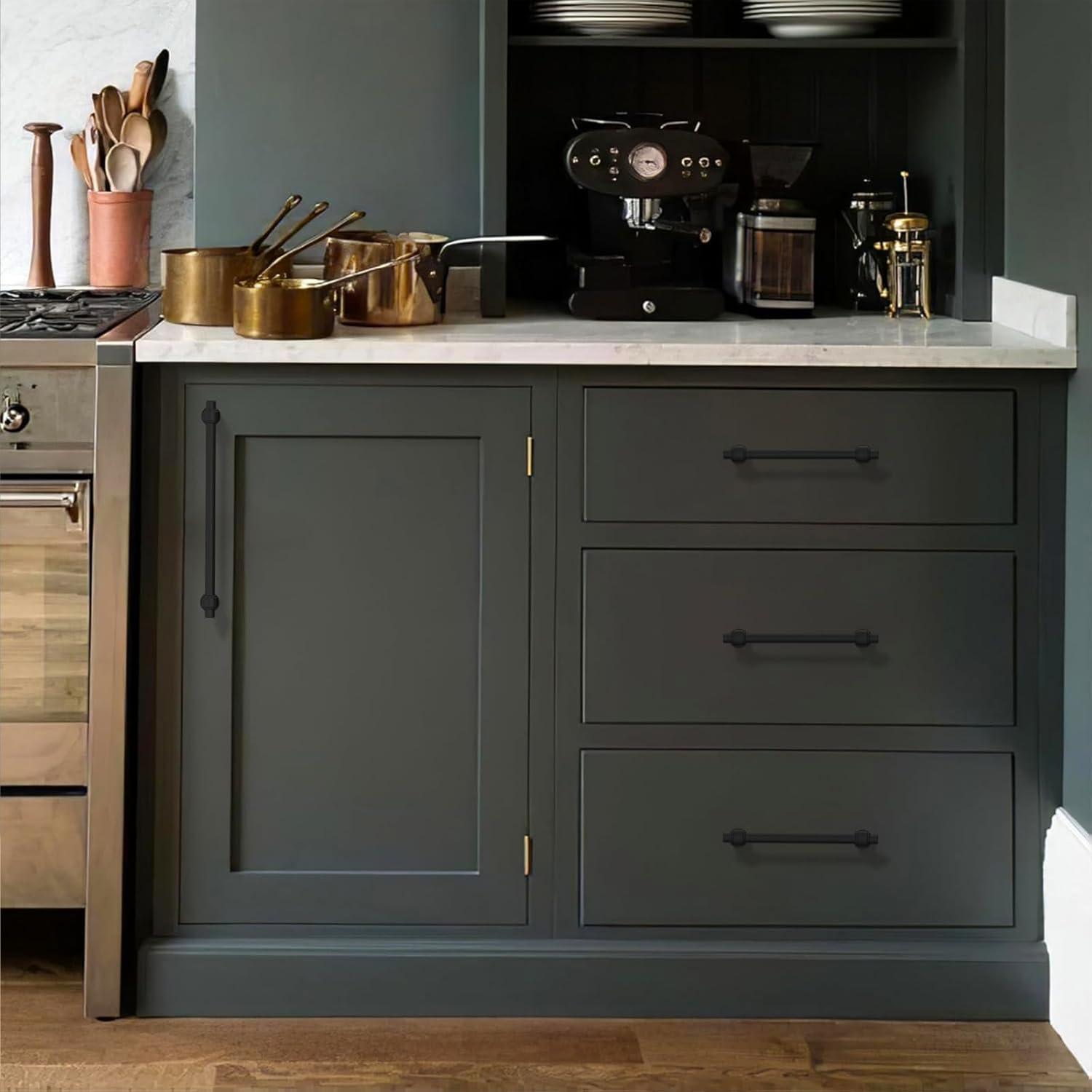 Piper Kitchen Handles, Solid Core Drawer Pulls for Cabinet Doors, 3-3/4" (96mm)