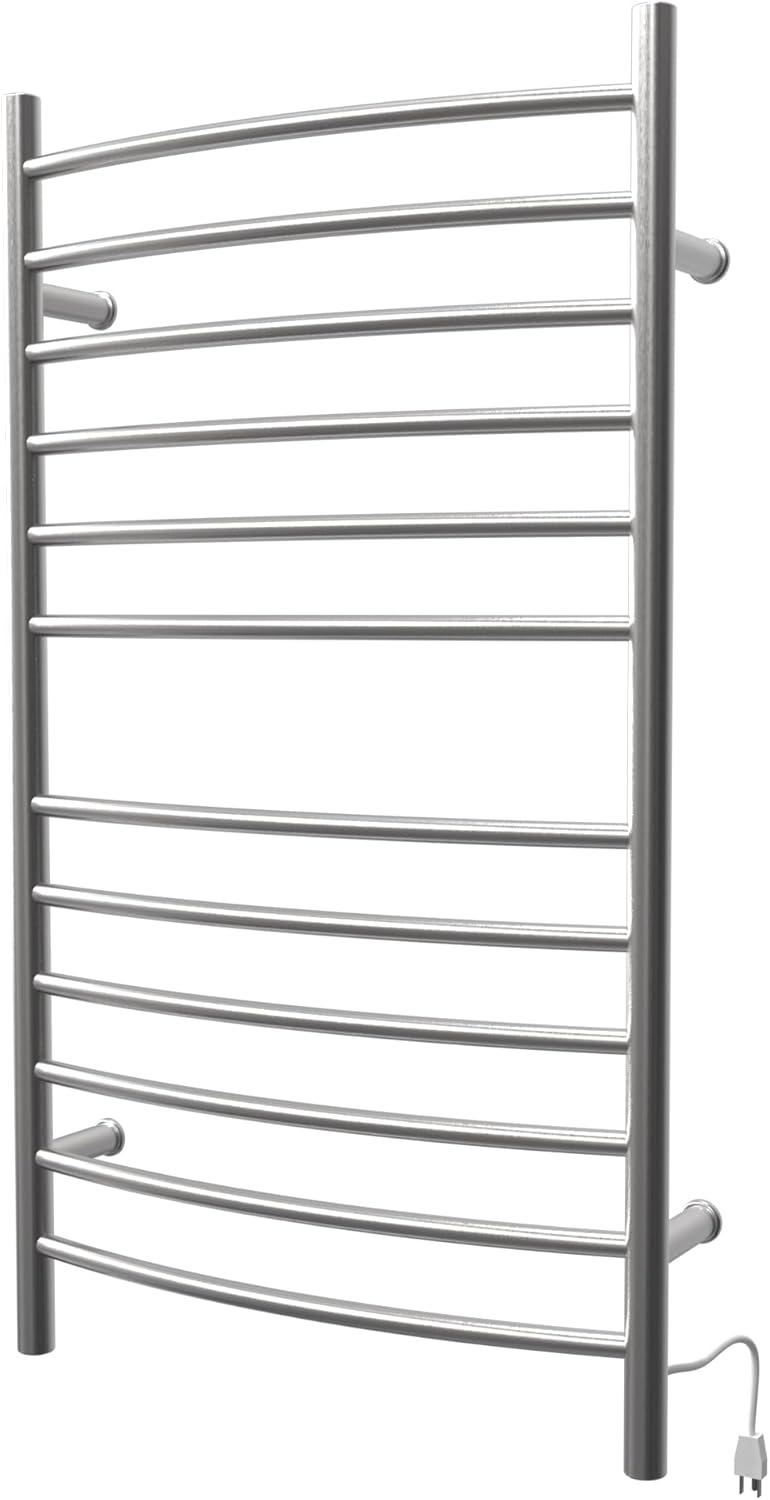 Radiant Large Curved Towel Warmer Hybrid Hardwired or Plug in