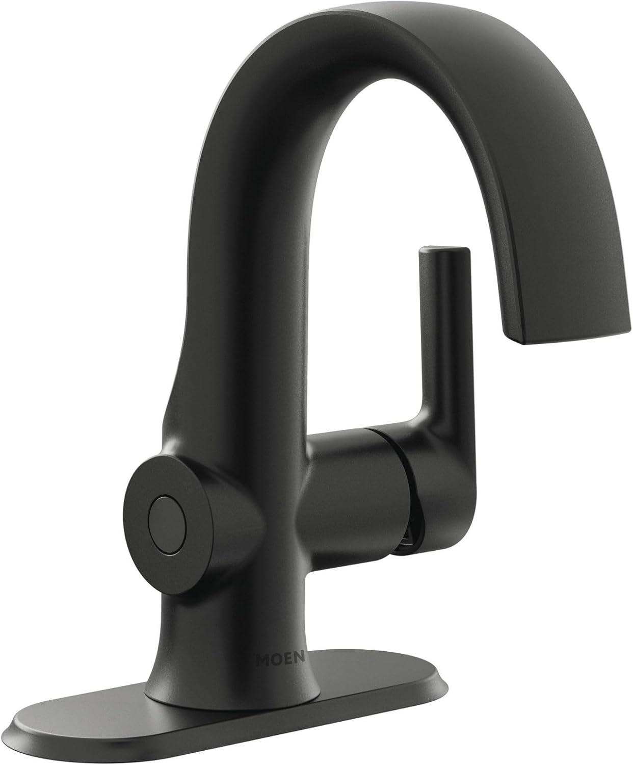 Moen Doux Motionsense Wave Touchless Single Handle Bathroom Sink Faucet with Drain Assembly