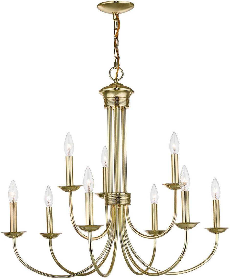 Estate Elegance 9-Light Polished Brass Traditional Chandelier