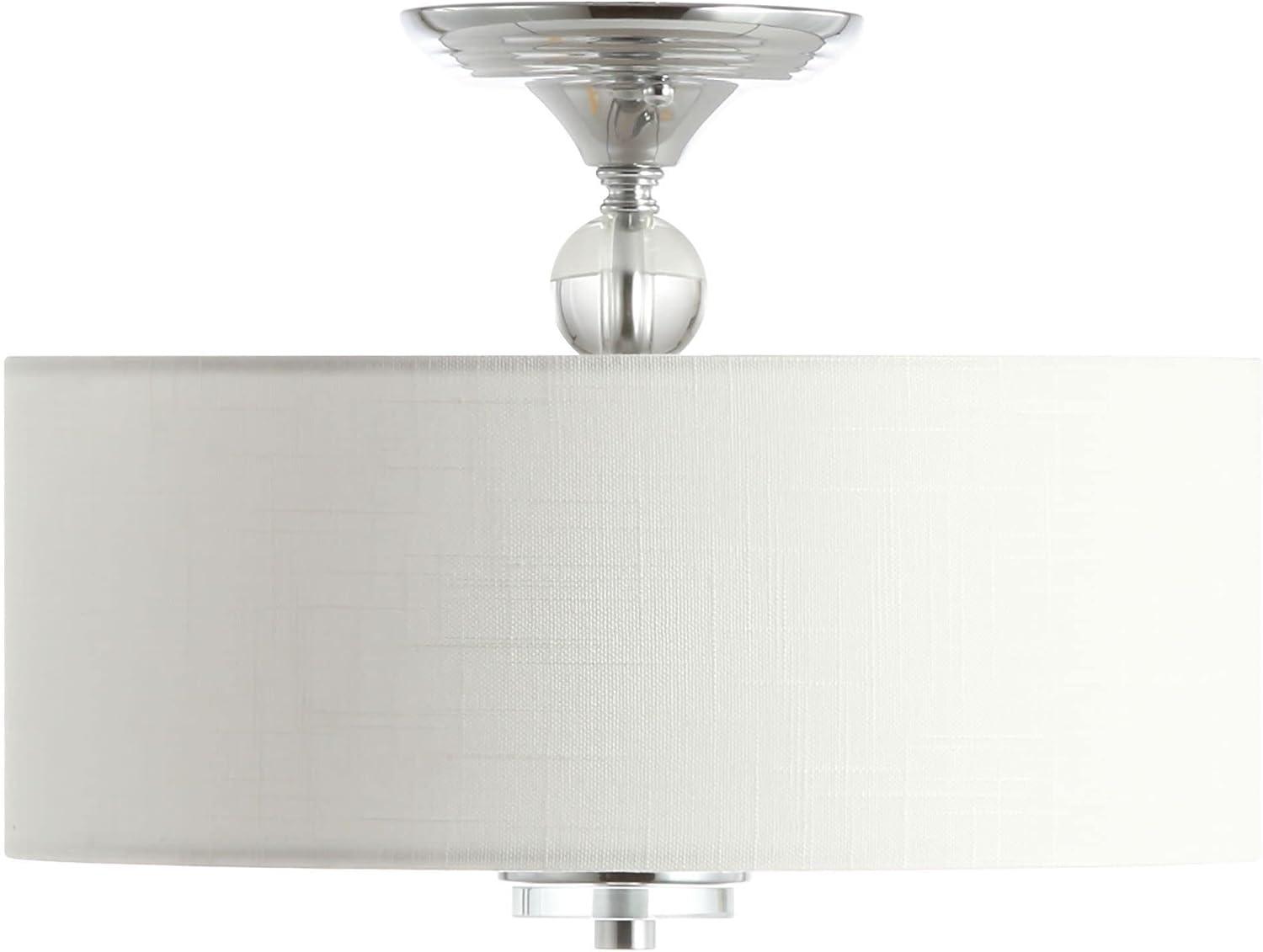 Marc 15" Oil Rubbed Bronze Crystal LED Semi-Flush Mount