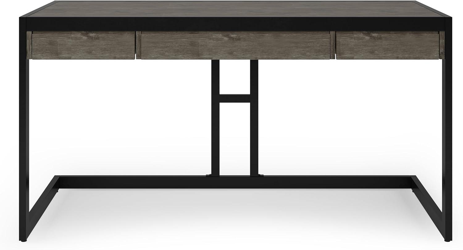 Simpli Home Erina Solid Acacia Wood Desk, Industrial Style with Keyboard Tray and 2 Drawers & Reviews | Wayfair