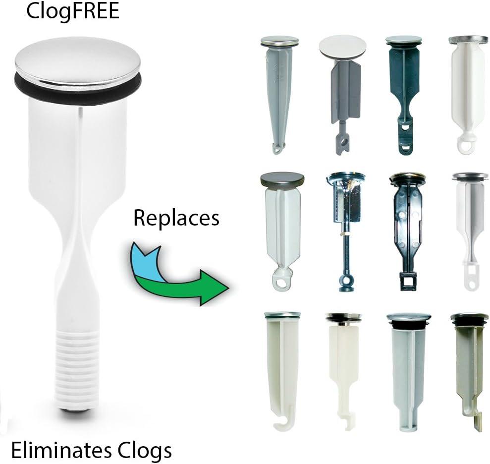 PF WaterWorks ClogFREE Universal Never Clog Pop-Up Stopper - Magnetic (Cap Dia 1.5 "); Brushed Nickel; PF0317