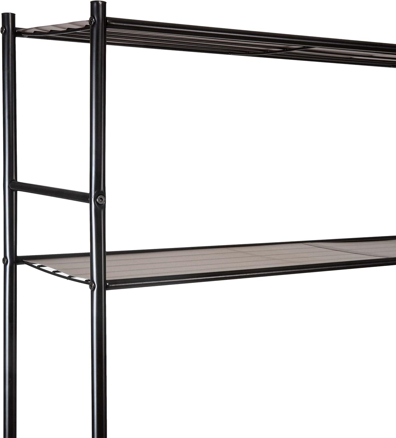 Organize It All Over The Bed/Desk Steel Etagere Spacesaver Black Kennedy International: Decorative Storage, 2 Open Shelves