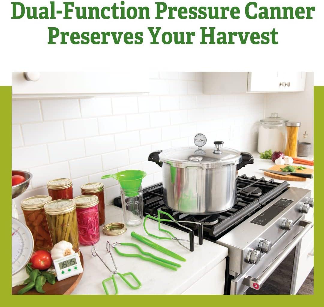 Presto Pressure Canner with Pressure Gage and Canning Rack, Heavy Gauge Aluminum, 16 Quart