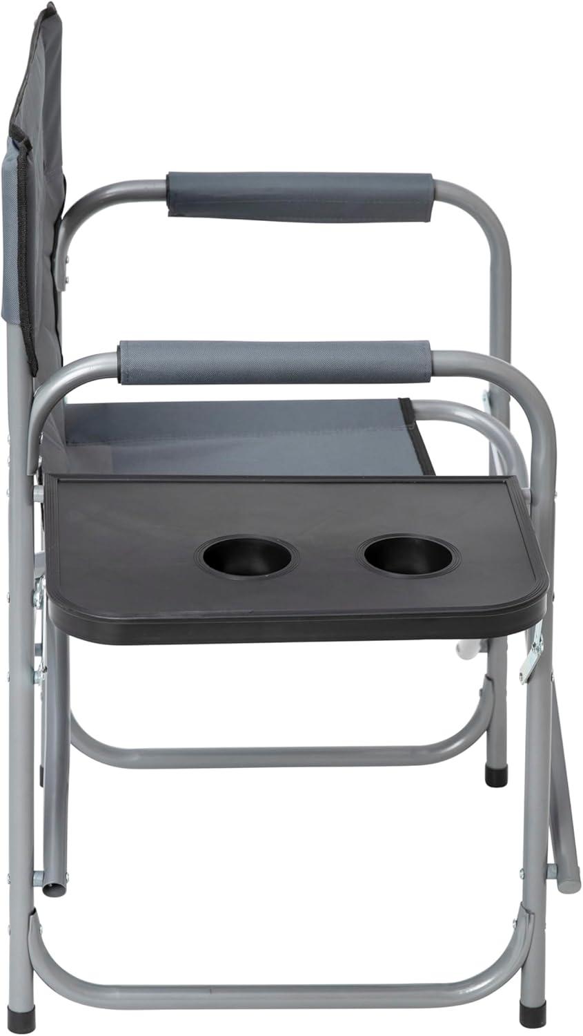 Flash Furniture Steel Camping Chair, Gray
